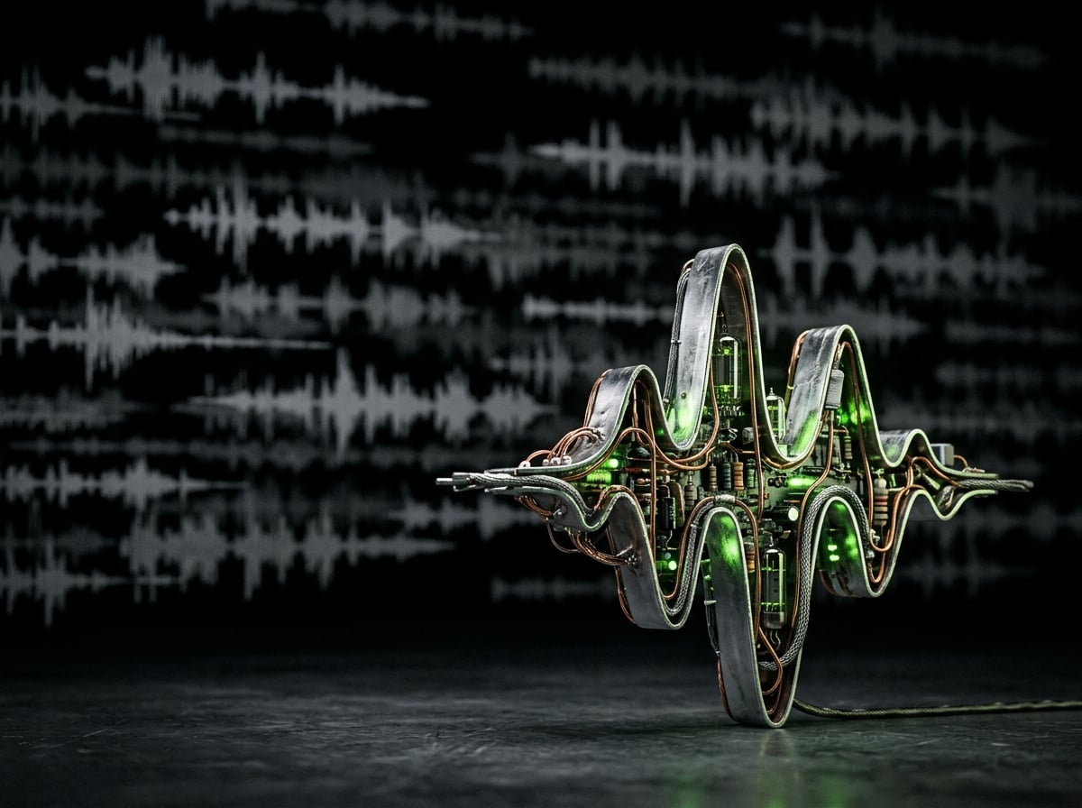 Conceptual contrast between mass-generated digital audio and human-crafted electronic sound